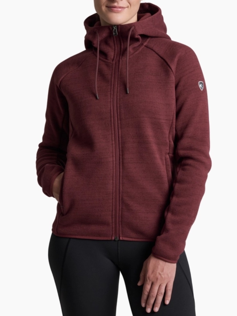 Kuhl Avaline Front Zip Hoodie In Winter Berry Size Large
